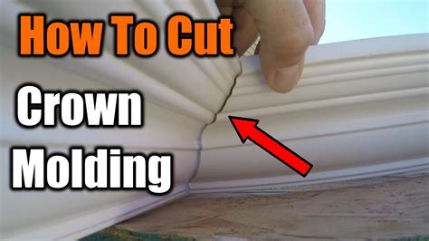 Set the saw to a right-hand 45-degree setting. Hold the first molding piece to the right of the blade, and cut. Hold the adjoining piece to the left of the blade, and cut. Pilot a hole in the overlapping molding, ½ inch to the side of the joint, and attach with 6d finish nails. Step 4. 